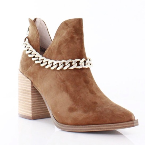 Steve Madden Cedar suede Leather With
Chain Ankle Booties size 6 - Picture 4 of 14